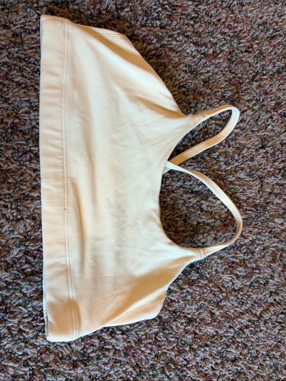 Athleta Girl Light Yellow Thin-Strap Sports Bra